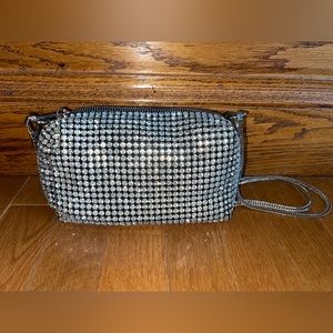 Alexander Wang rhinestone mesh pouch